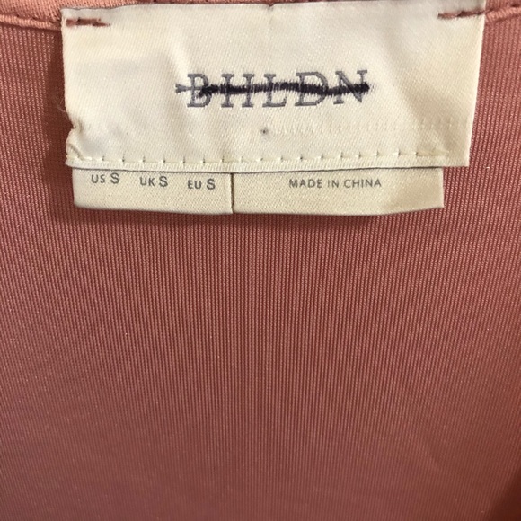 BHLDN Thrive Velvet Wrap Dress Dusty Rose Pink Sm - Picture 4 of 8